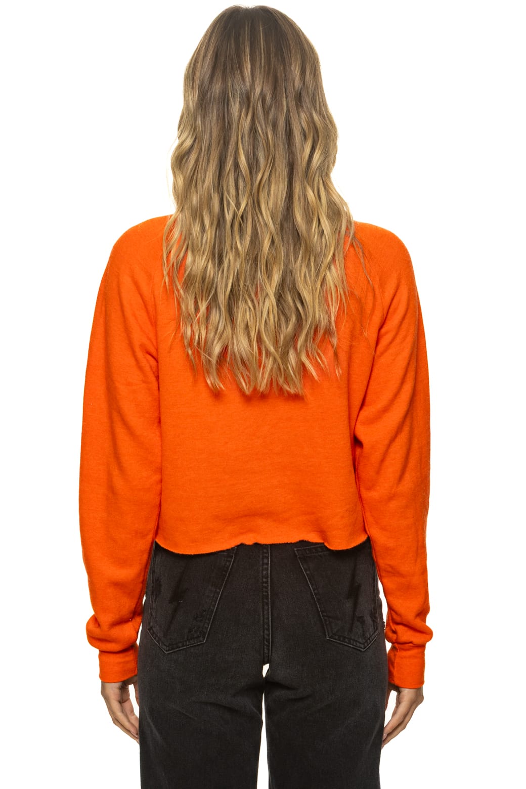 DAYDREAM CROPPED CREW SWEATSHIRT RELAXED - ORANGE