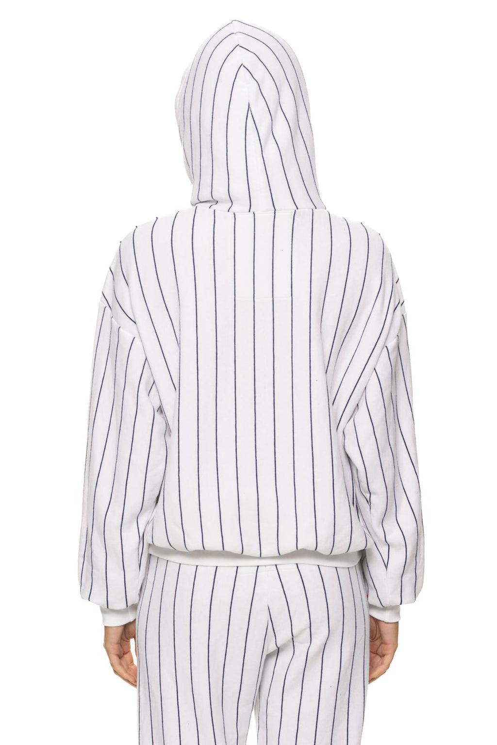 NEW YORK YANKEES PINSTRIPE 2026 RELAXED PULLOVER HOODIE - WHITE NAVY