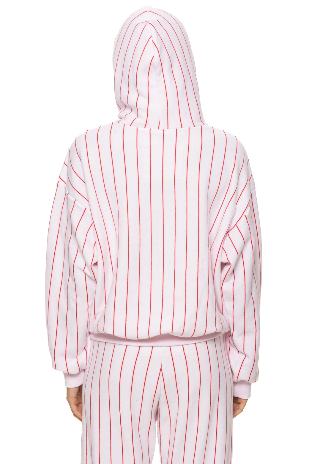 PHILADELPHIA PHILLIES PINSTRIPE 2026 RELAXED PULLOVER HOODIE - WHITE RED