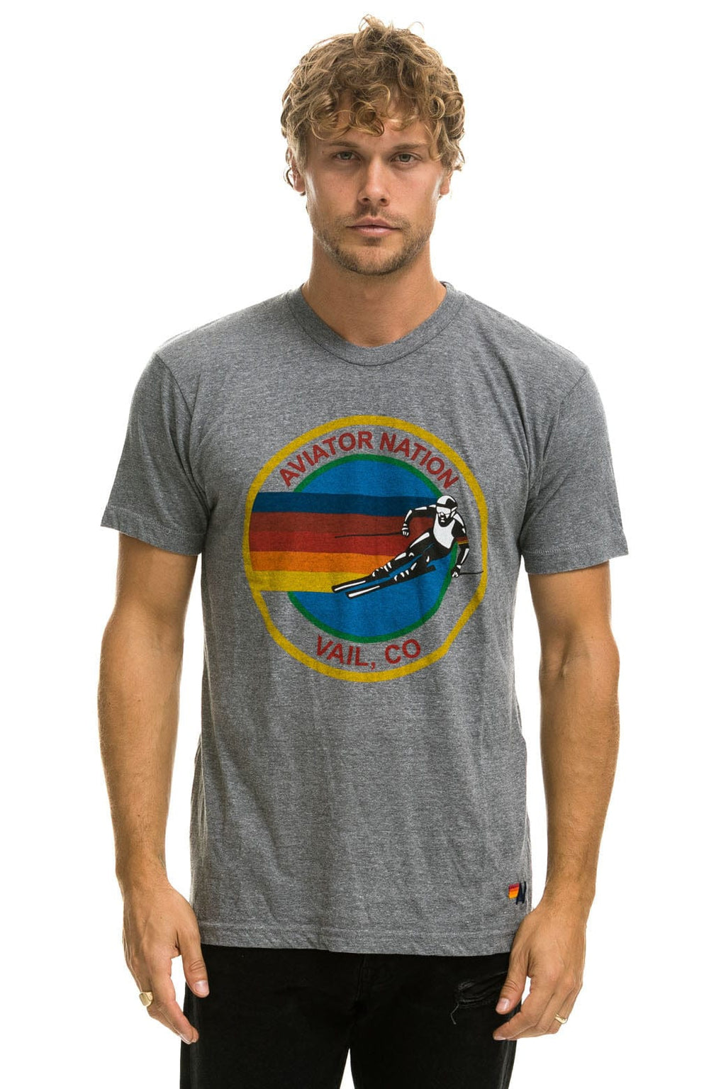 AVIATOR NATION VAIL TEE - HEATHER