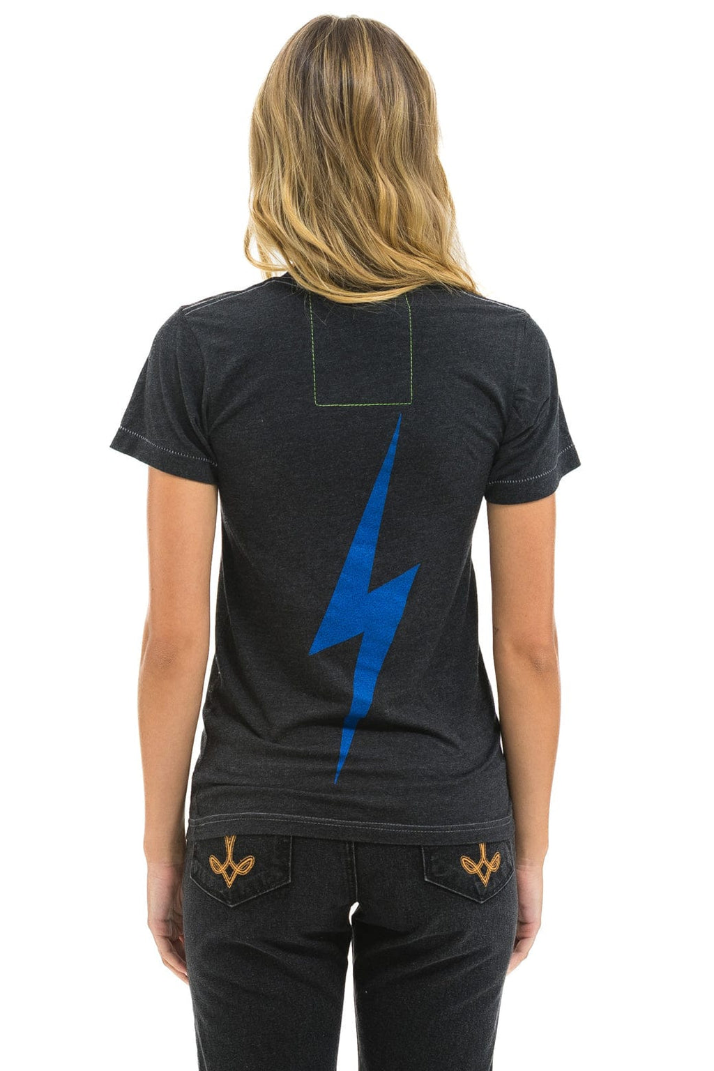 NY METS BOLT CREW TEE - BLACK