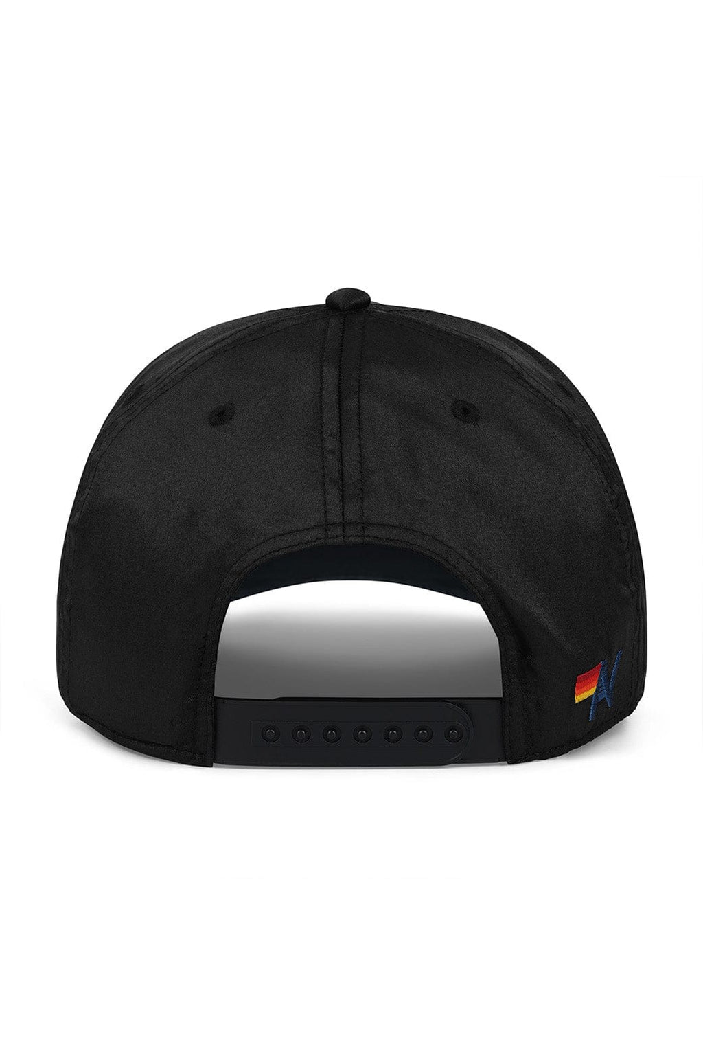 MEMBERS EXCLUSIVE VINTAGE SATIN SCRIPT TRUCKER HAT - BLACK WHITE