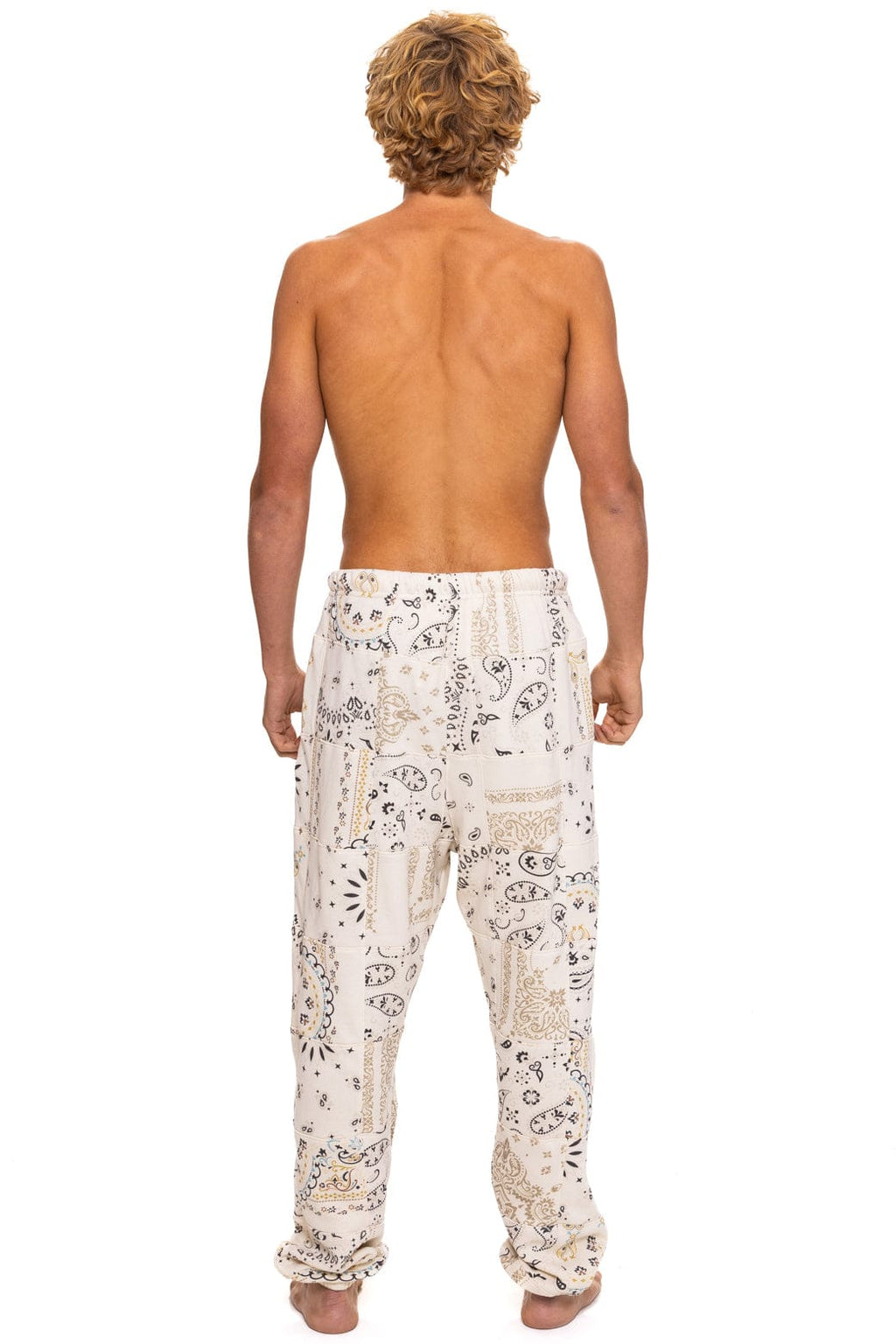 BANDANA QUILTED SWEATPANTS - VINTAGE WHITE
