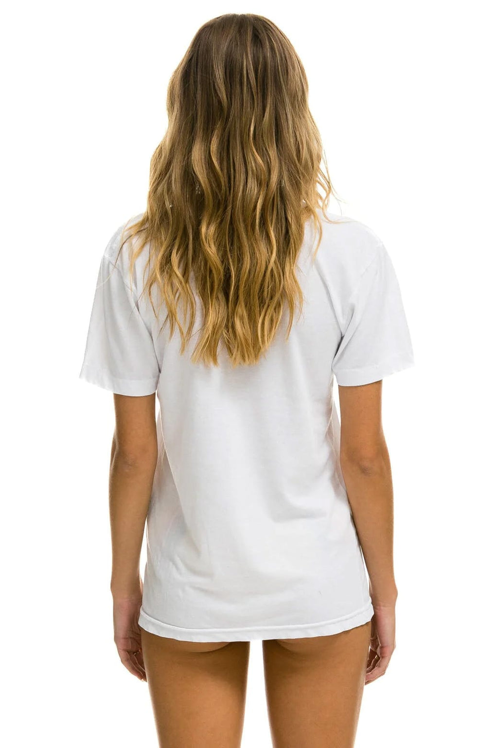 AVIATOR NATION ASPEN CREW TEE SHIRT - WHITE