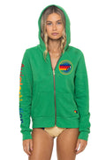 AVIATOR NATION VENICE ZIP HOODIE - KELLY GREEN