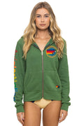AVIATOR NATION VENICE ZIP HOODIE - PALM