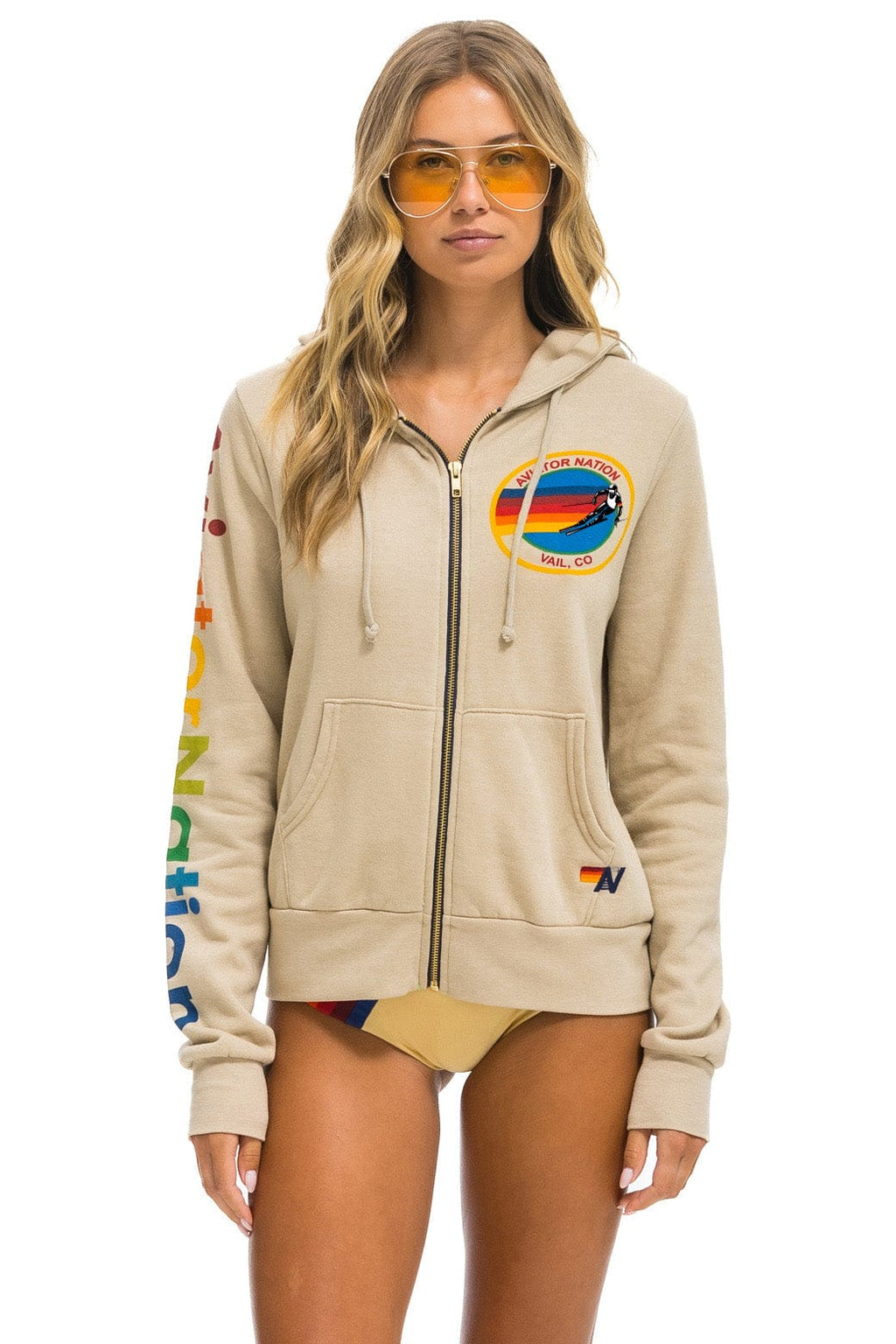AVIATOR NATION VAIL HOODIE - SAND