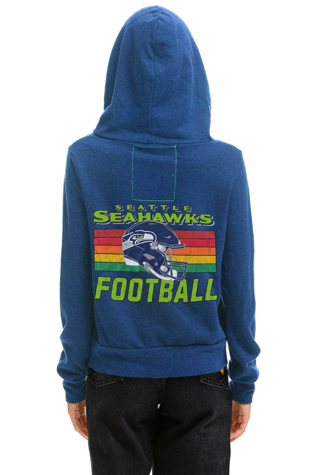 SEATTLE SEAHAWKS HELMET ZIP HOODIE - ROYAL