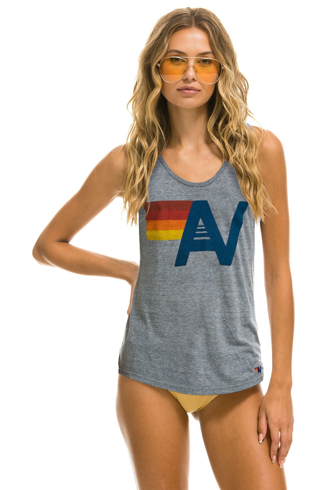 MENS LOGO TANK - HEATHER GREY