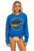 AVIATOR NATION RELAXED VENICE CREW SWEATSHIRT - ADVENTURE BLUE