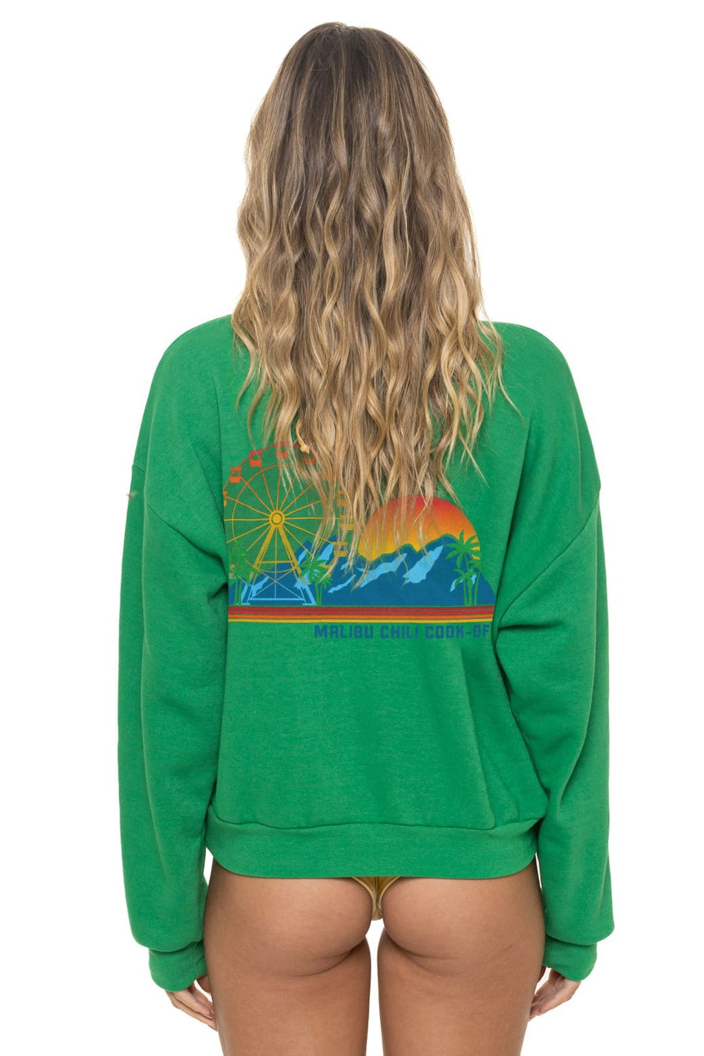 MALIBU CHILI COOK-OFF 2026 RELAXED CREW SWEATSHIRT - KELLY GREEN