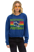 SEATTLE SEAHAWKS HELMET RELAXED CREW SWEATSHIRT - ROYAL