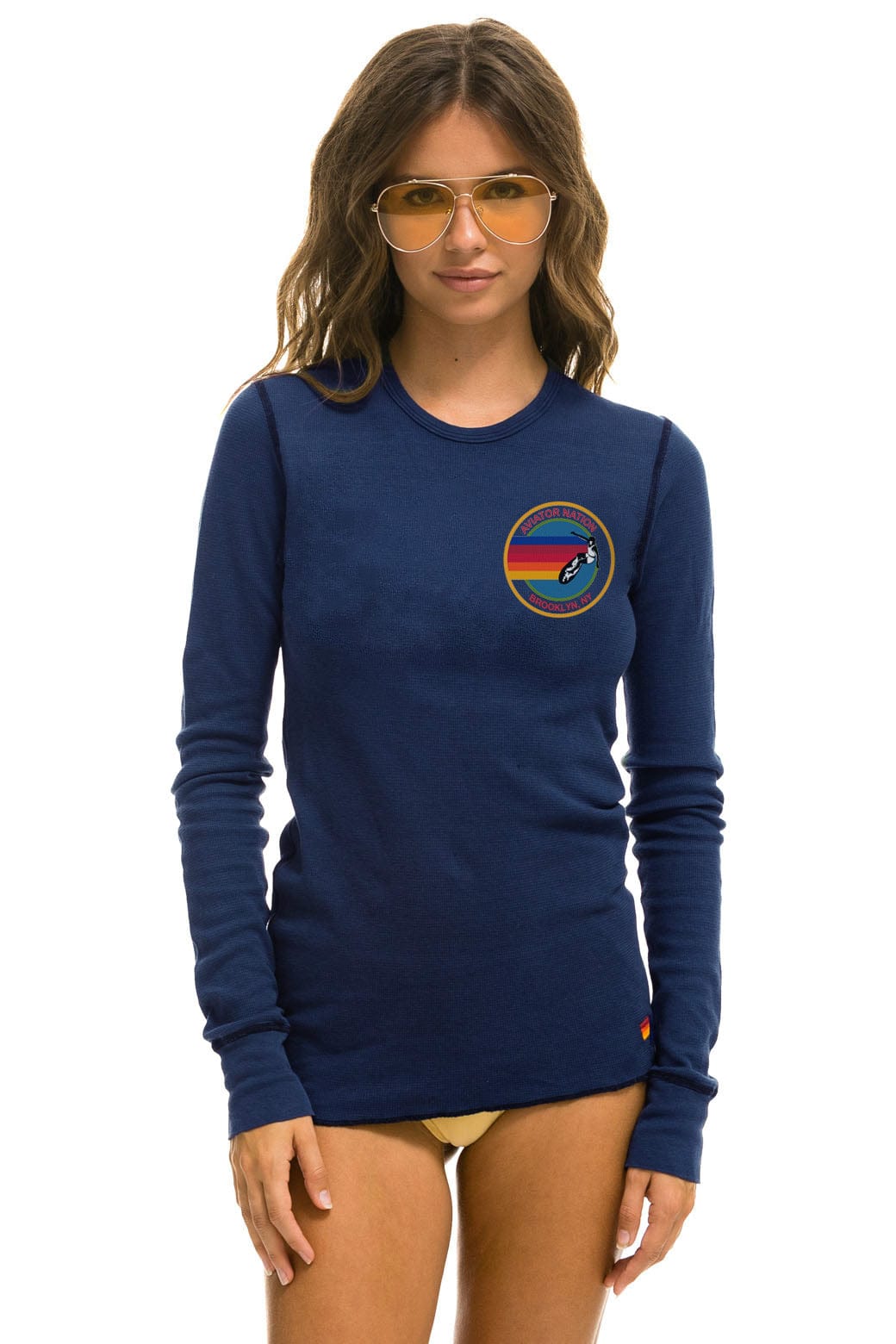 AVIATOR NATION BROOKLYN THERMAL - NAVY