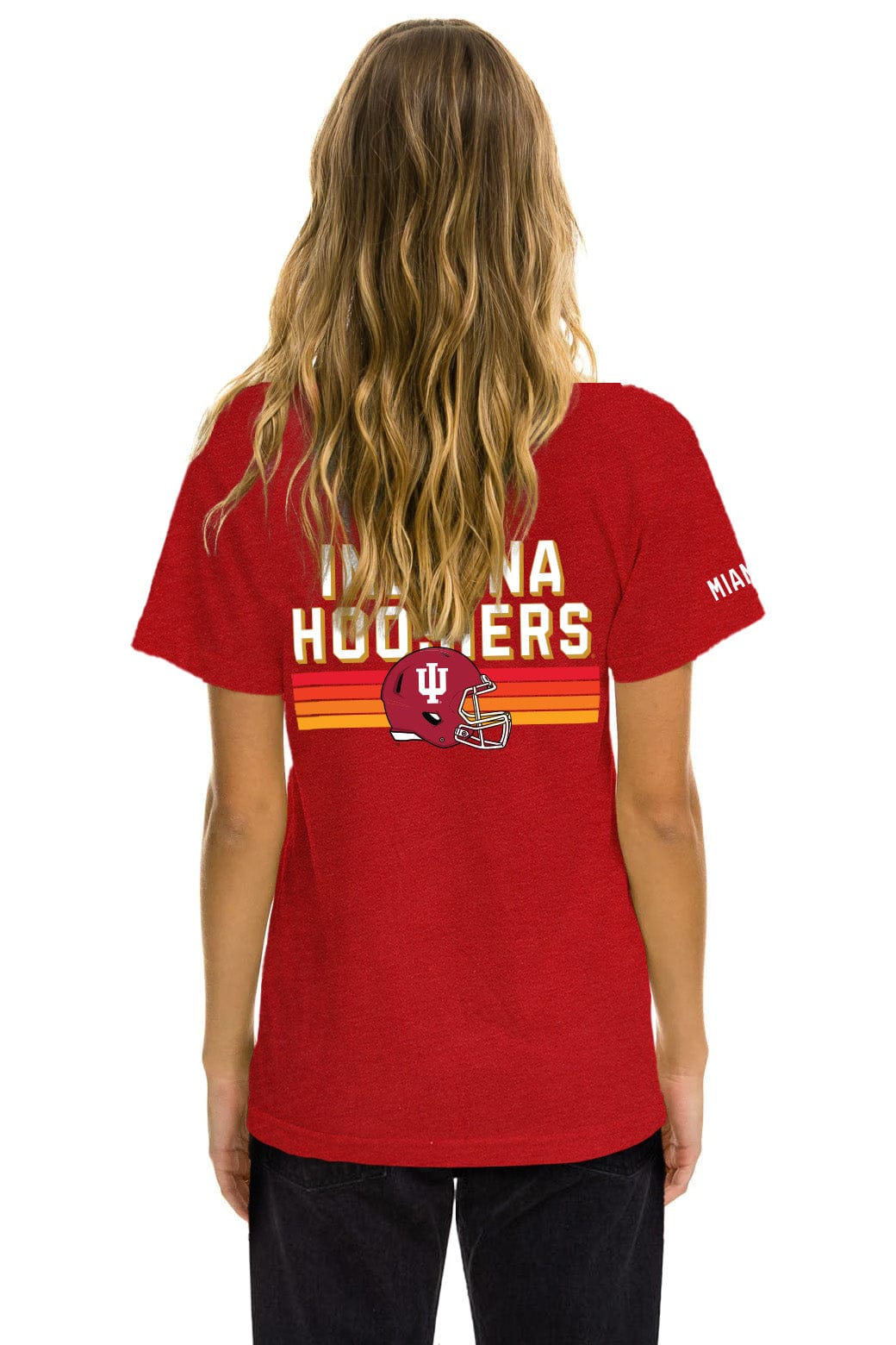 INDIANA UNIVERSITY CFP 2026 CREW TEE SHIRT - CRIMSON