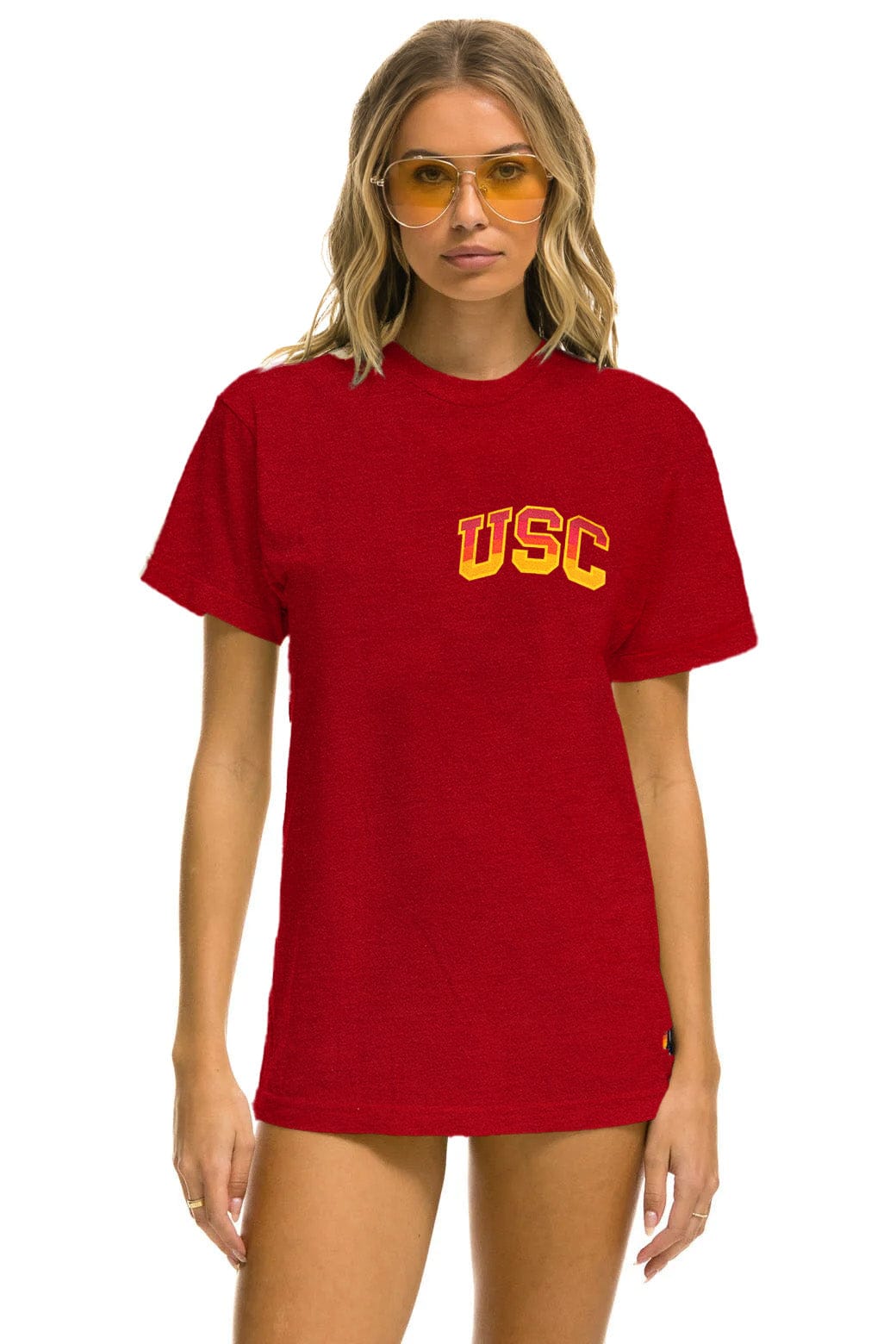 UNIVERSITY OF SOUTHERN CALIFORNIA BOLT CREW TEE SHIRT - CARDINAL