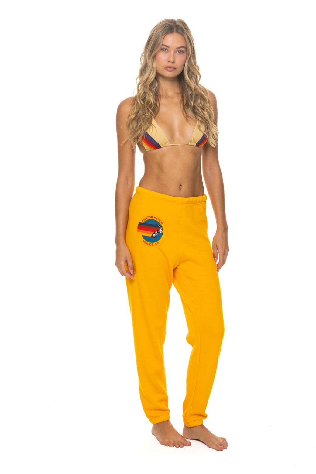 AVIATOR NATION SWEATPANTS - GOLD
