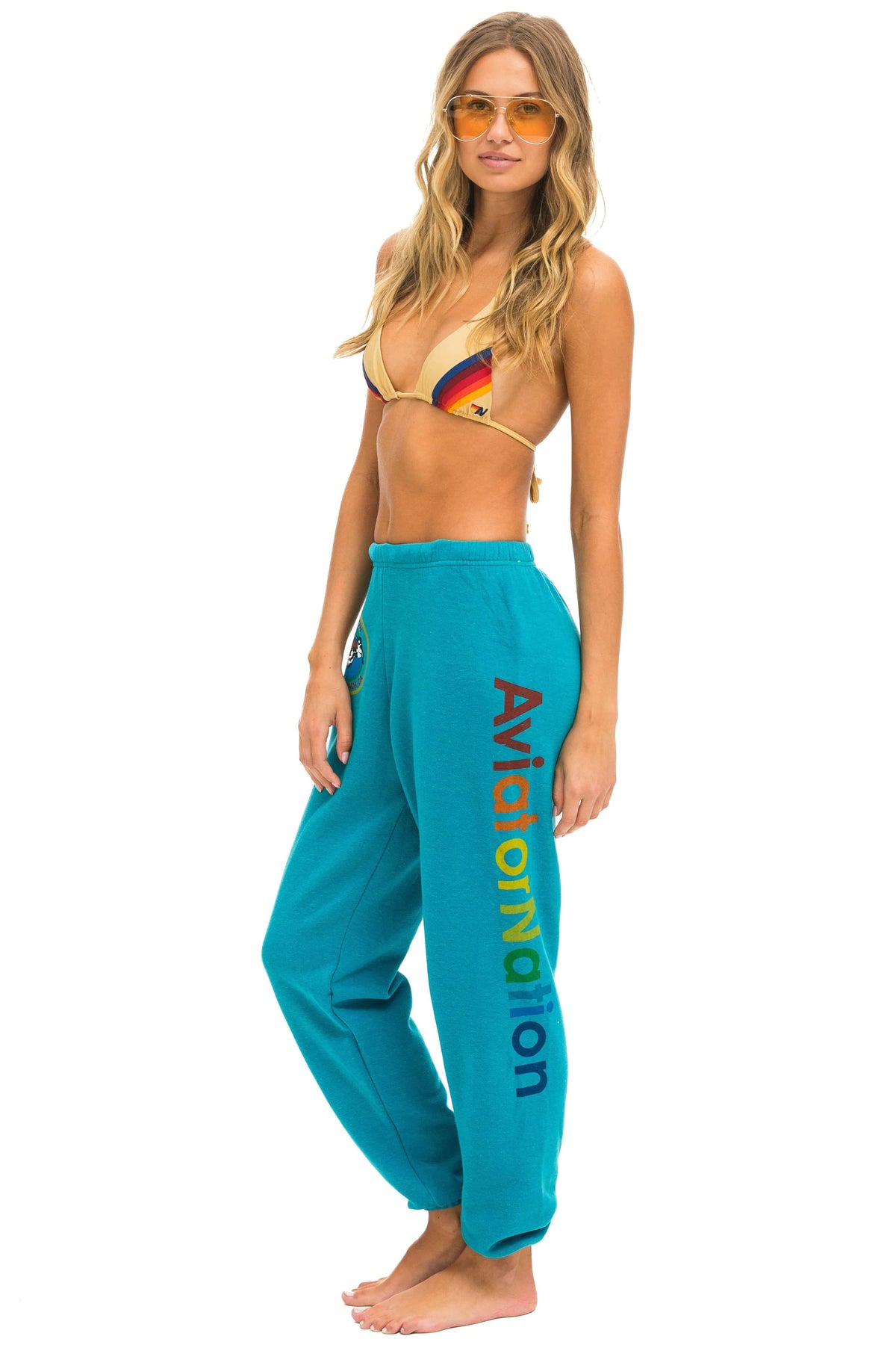 AVIATOR NATION VENICE SWEATPANTS - TEAL