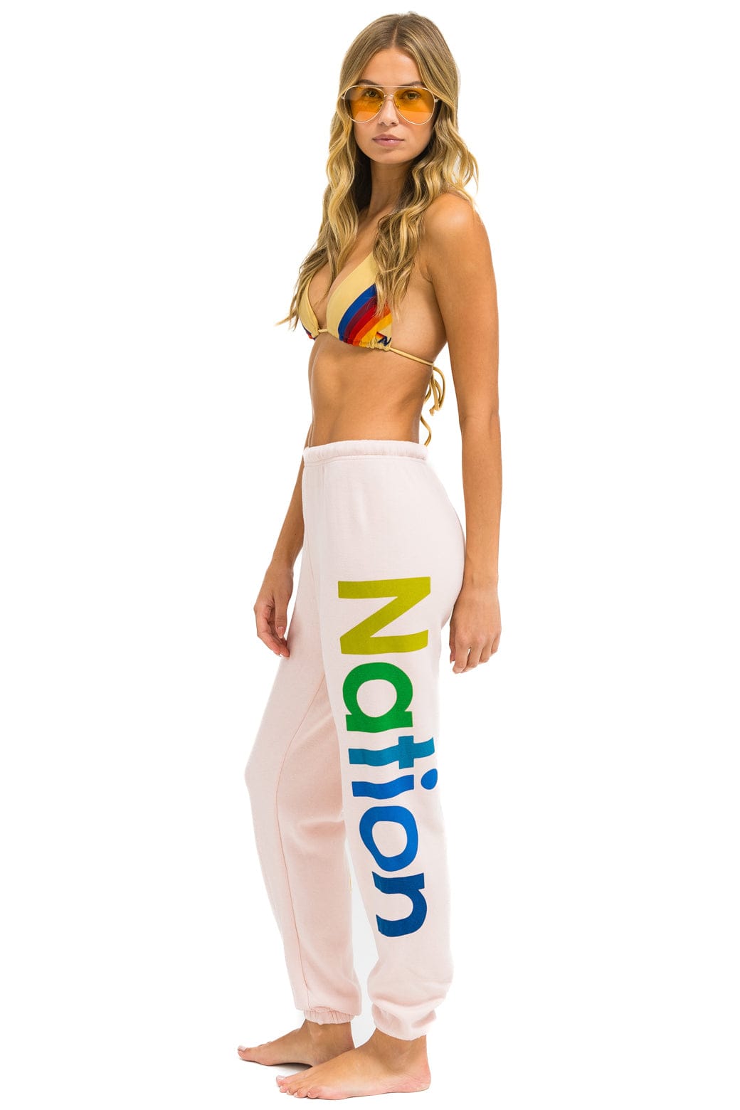 AVIATOR NATION 2 SWEATPANTS - LIGHT PINK