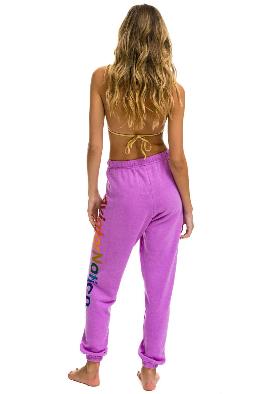 AVIATOR NATION LAGUNA BEACH SWEATPANTS - NEON PURPLE