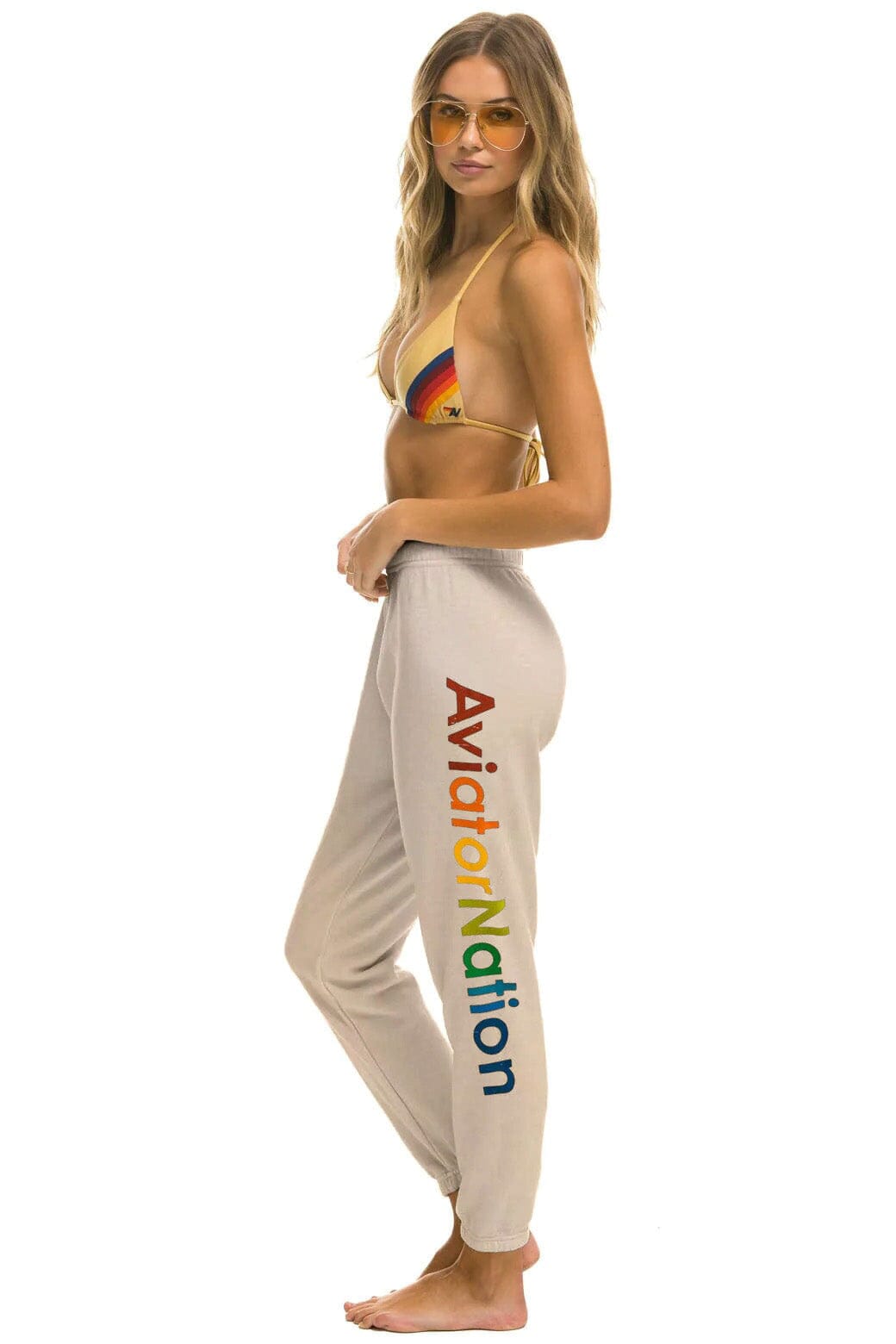 AVIATOR NATION NORTH SHORE SWEATPANTS - SAND