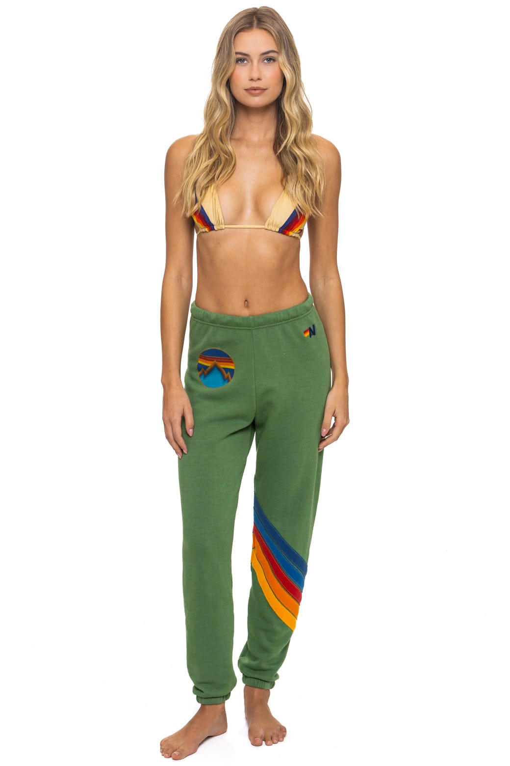 ALL SEASONS CIRCLE CHEVRON SWEATPANTS - PALM
