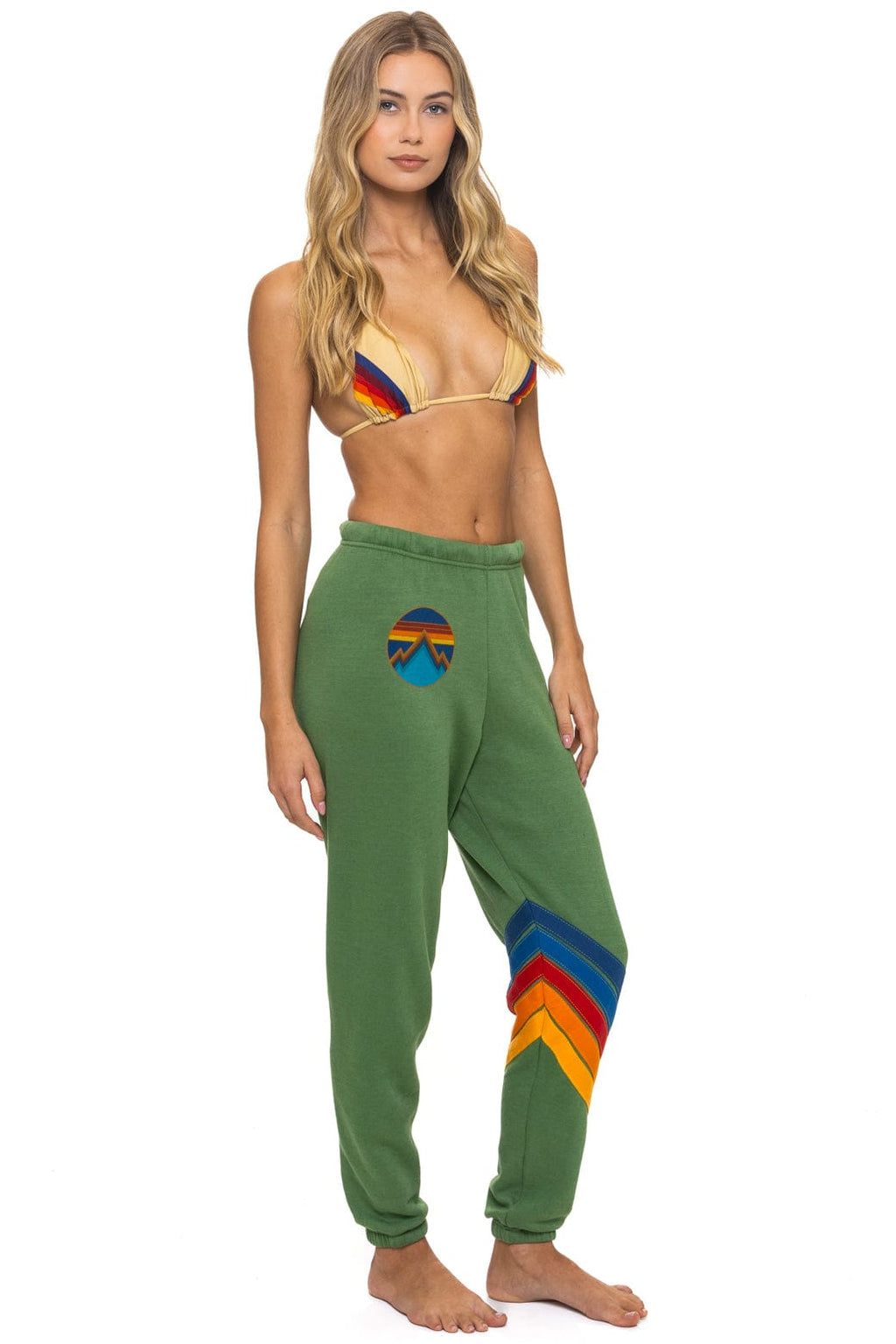 ALL SEASONS CIRCLE CHEVRON SWEATPANTS - PALM