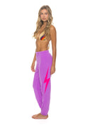 BOLT SWEATPANTS - NEON PURPLE NEON PINK