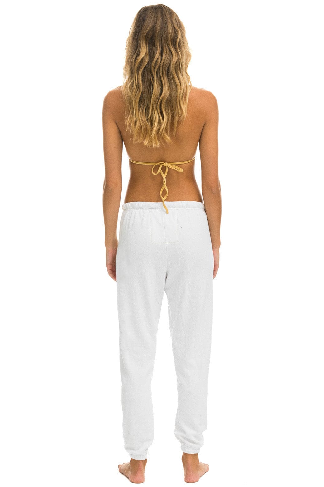 BOLT HEART SWEATPANTS - WHITE