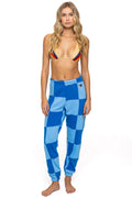 CHECK QUILTED SWEATPANTS - SKY ADVENTURE BLUE