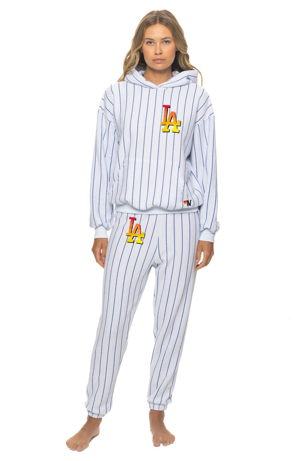 LOS ANGELES DODGERS PINSTRIPE 2026 SWEATPANTS - WHITE BLUE