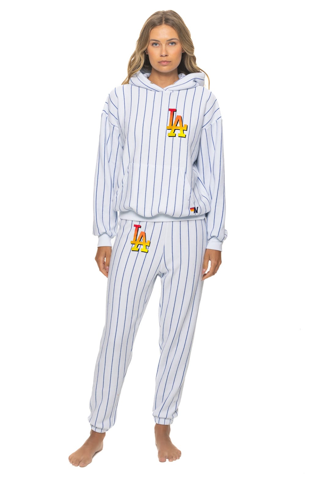 LOS ANGELES DODGERS PINSTRIPE 2026 SWEATPANTS - WHITE BLUE