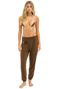 LOGO SWEATPANTS - CHOCOLATE