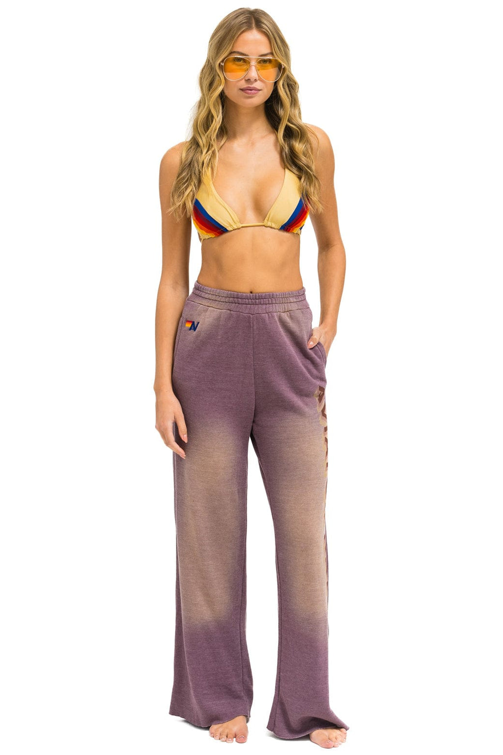 AN 3D WIDE LEG POCKET SWEATPANTS - FADED MOCHA