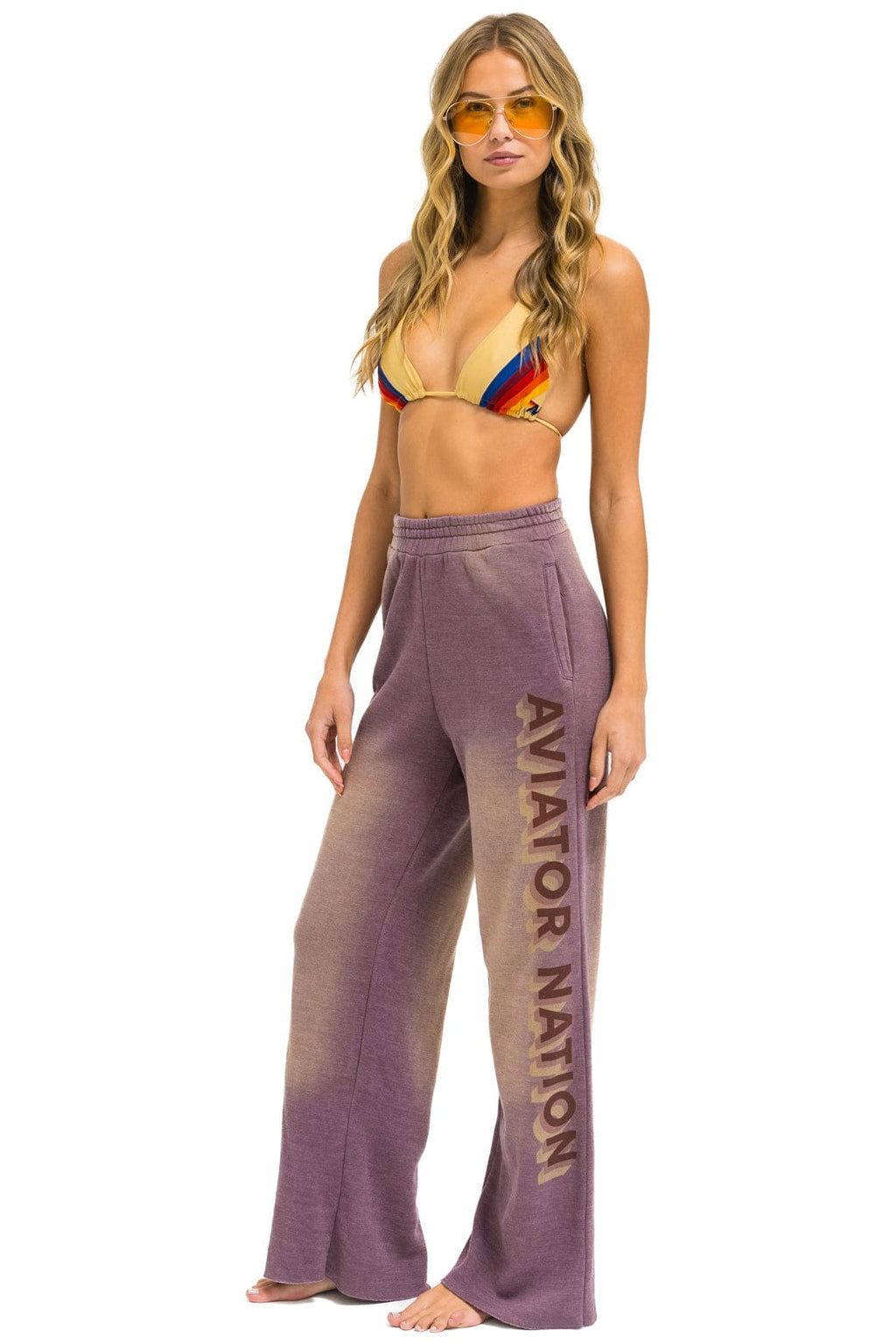 AN 3D WIDE LEG POCKET SWEATPANTS - FADED MOCHA