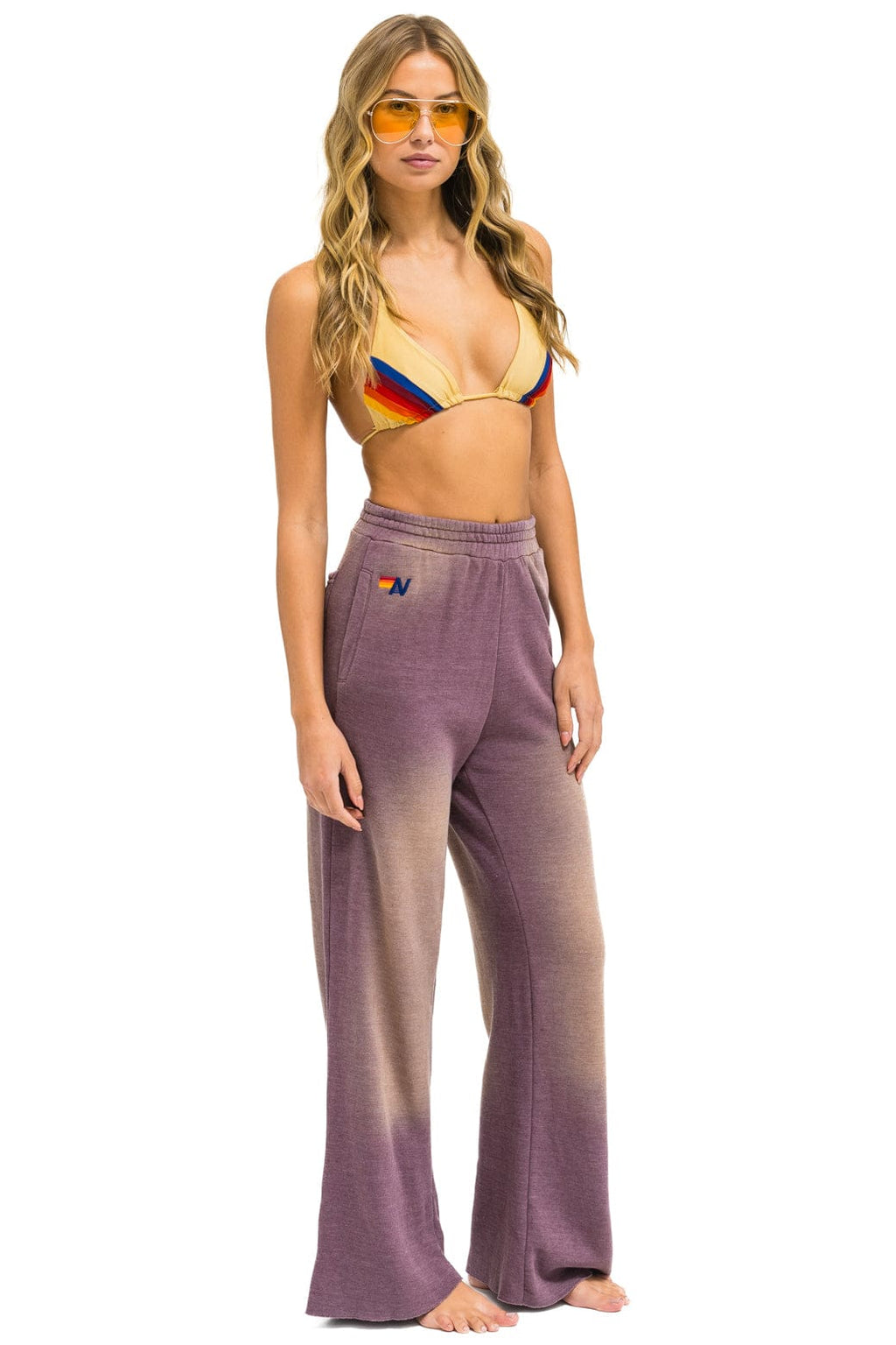 AN 3D WIDE LEG POCKET SWEATPANTS - FADED MOCHA