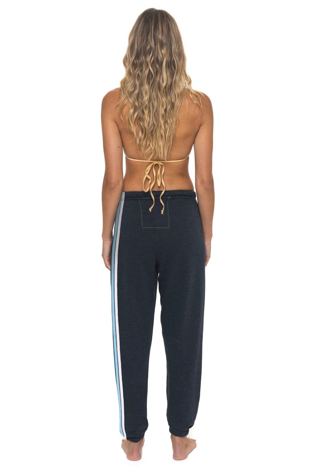 WOMENS 5 STRIPE AMERICA SWEATPANT - CHARCOAL USA