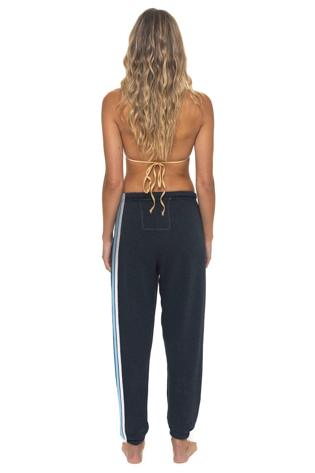 WOMENS 5 STRIPE AMERICA SWEATPANT - CHARCOAL USA