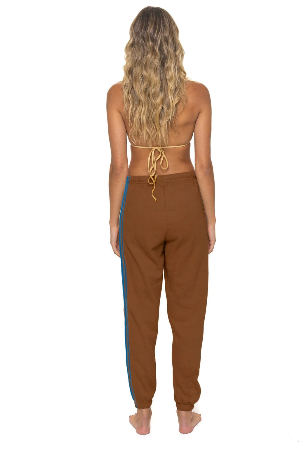 5 STRIPE SWEATPANTS - CINNAMON