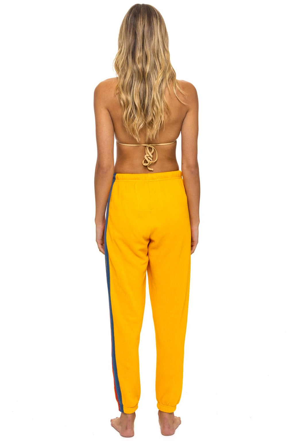 5 STRIPE SWEATPANTS - GOLD