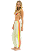 5 STRIPE SWEATPANTS - LIME CREAM WHITE NEON