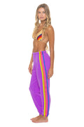 5 STRIPE SWEATPANTS - MAGENTA YELLOW BLUE