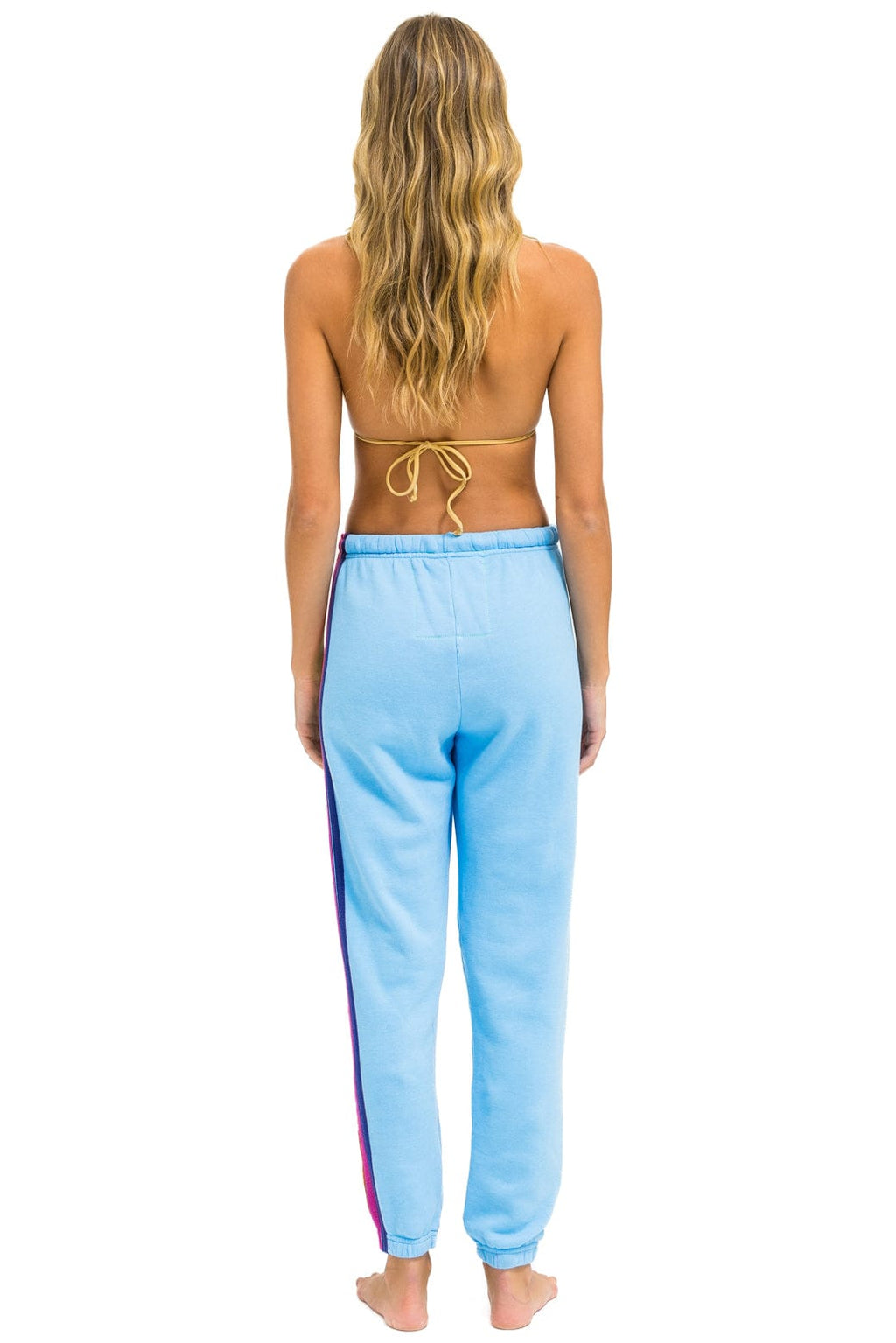 5 STRIPE SWEATPANTS - SKY RAINBOW