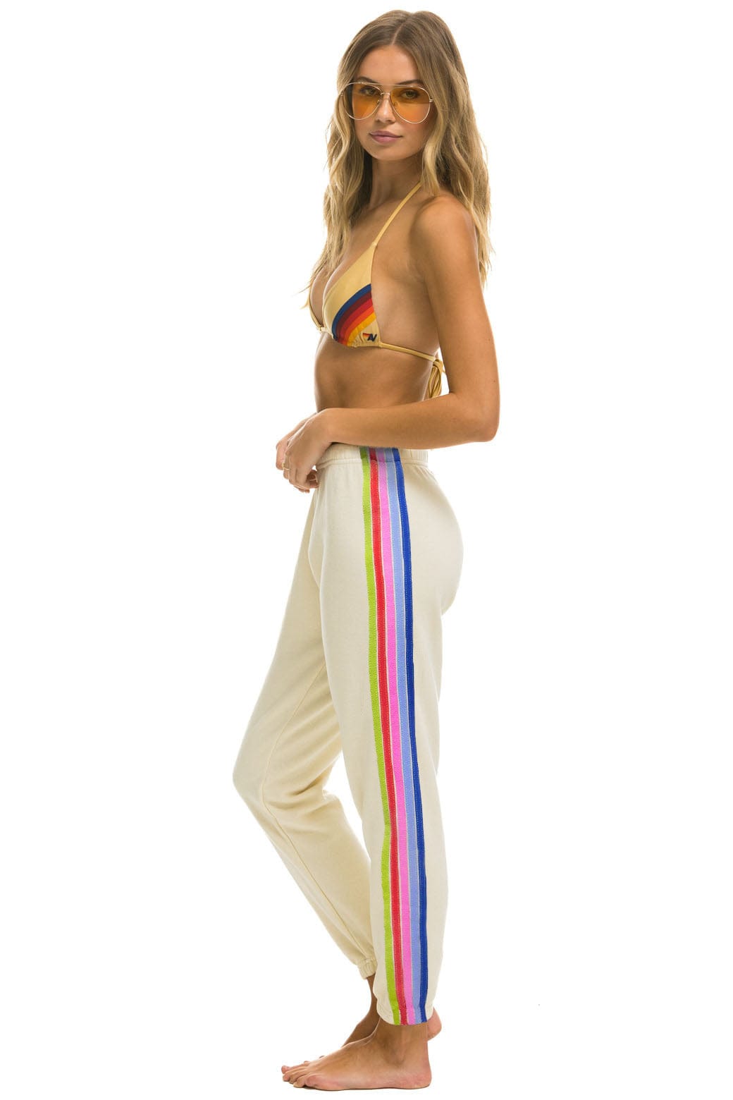 PELOTON 2024 5 STRIPE SWEATPANTS - VINTAGE WHITE