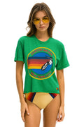 SIGNATURE NEW YORK CITY BOYFRIEND TEE - KELLY GREEN