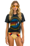 AVIATOR NATION BROOKLYN BOYFRIEND TEE - CHARCOAL