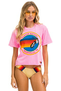 AVIATOR NATION NASHVILLE BOYFRIEND TEE - NEON PINK