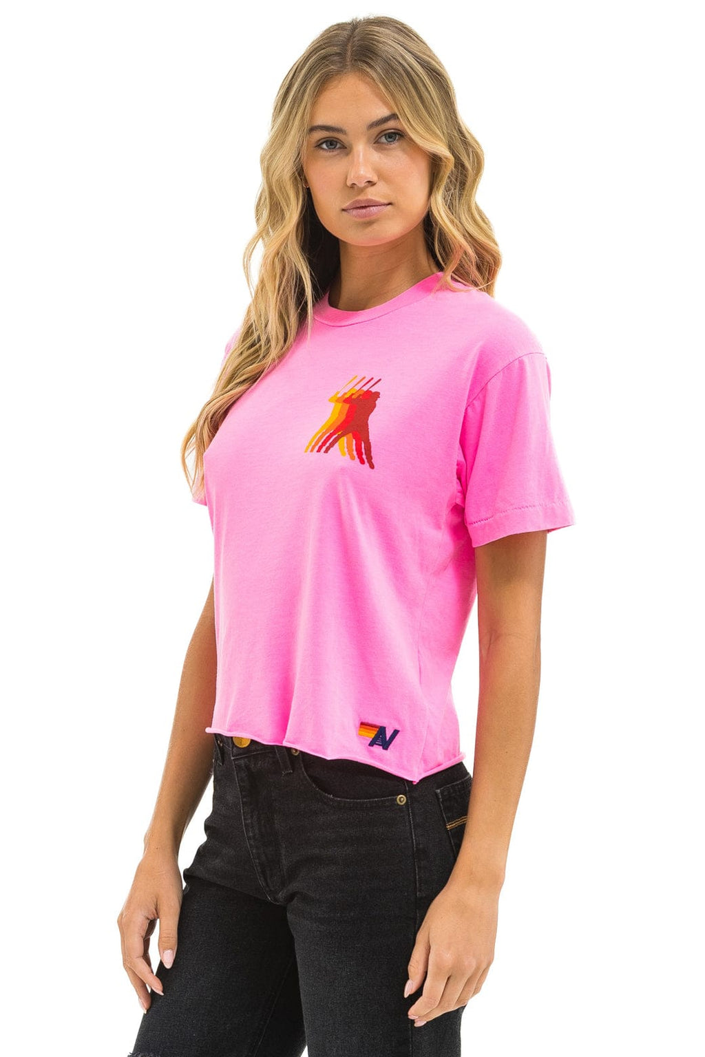 PHILLIES AVIATOR NATION BOYFRIEND TEE - NEON PINK