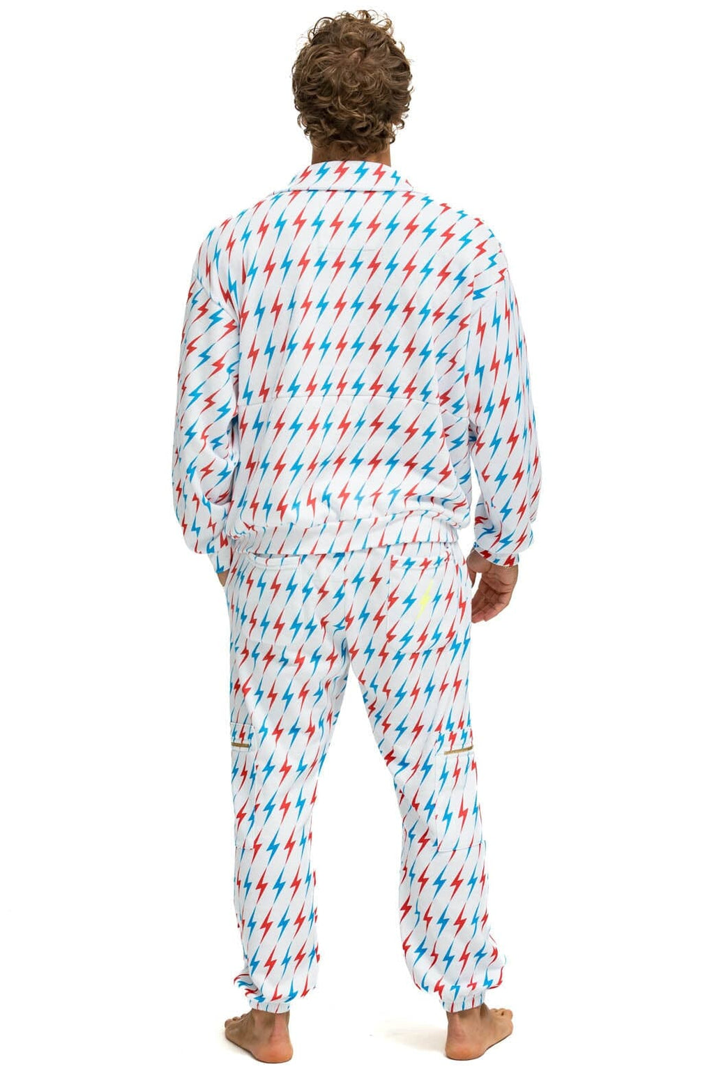 AVIATOR BOLT EMBROIDERY SWEATPANTS - WHITE USA