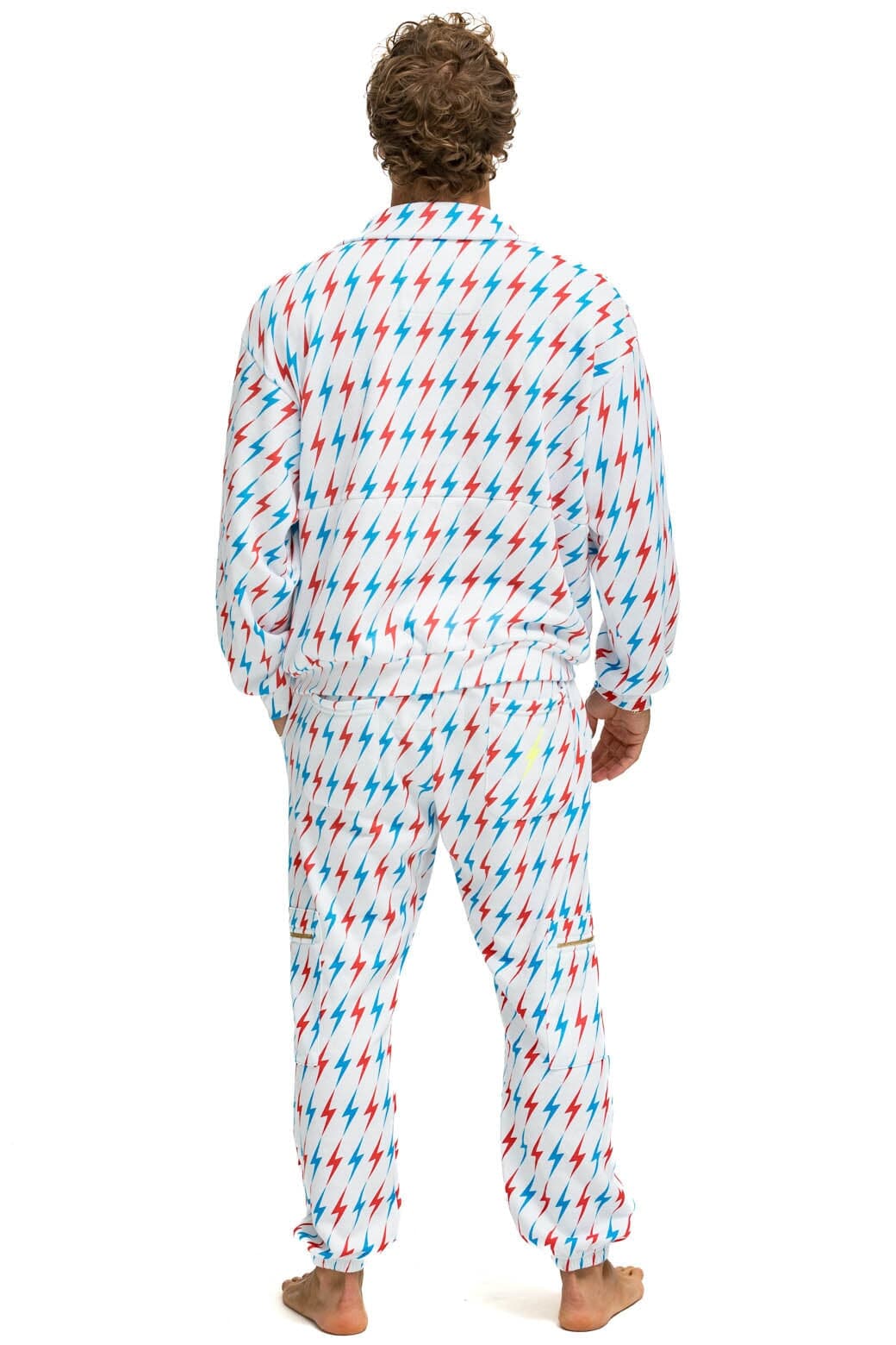 AVIATOR BOLT EMBROIDERY SWEATPANTS - WHITE USA