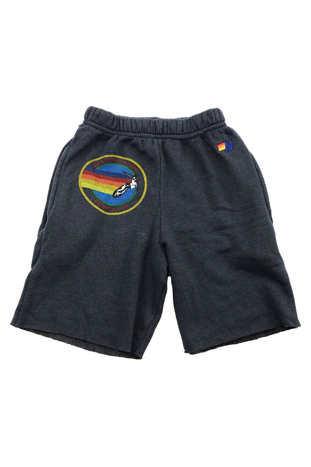 AVIATOR NATION ASPEN KIDS SWEATSHORTS - CHARCOAL